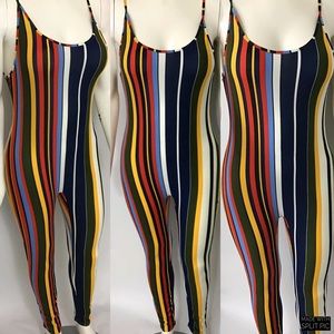 Multi color jump suit